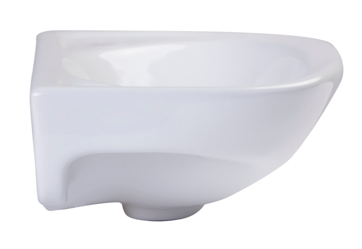 ALFI brand AB102 Small White Wall Mounted Porcelain Bathroom Sink Basin