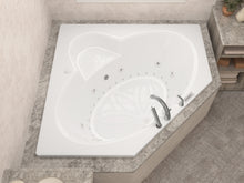 Load image into Gallery viewer, Atlantis Whirlpools Sublime Deluxe Series 61.625 x 82in. Air and Whirlpool Jetted corner Bathtub in White