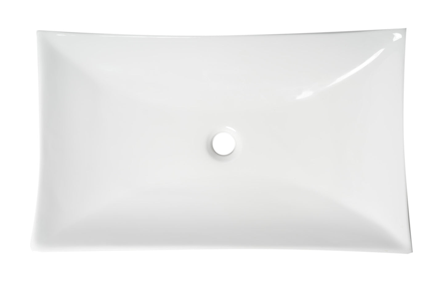 ALFI brand ABC904 White 26" Fancy Rectangular Above Mount Ceramic Sink