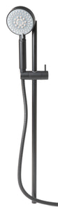 ALFI brand AB7938-BM Black Matte Round Sliding Rail Hand Shower Set