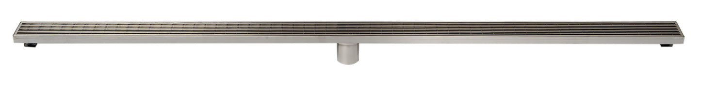 ALFI brand ABLD59D 59" Stainless Steel Linear Shower Drain with Groove Lines