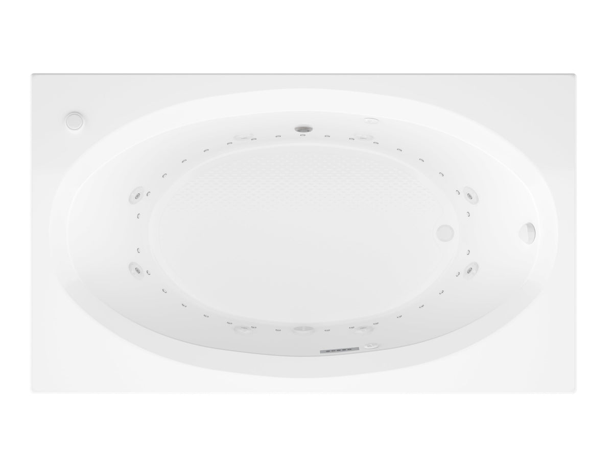 Atlantis Whirlpools Vogue Deluxe Series 42 x 59.625in. Air and Whirlpool Jetted Bathtub in White