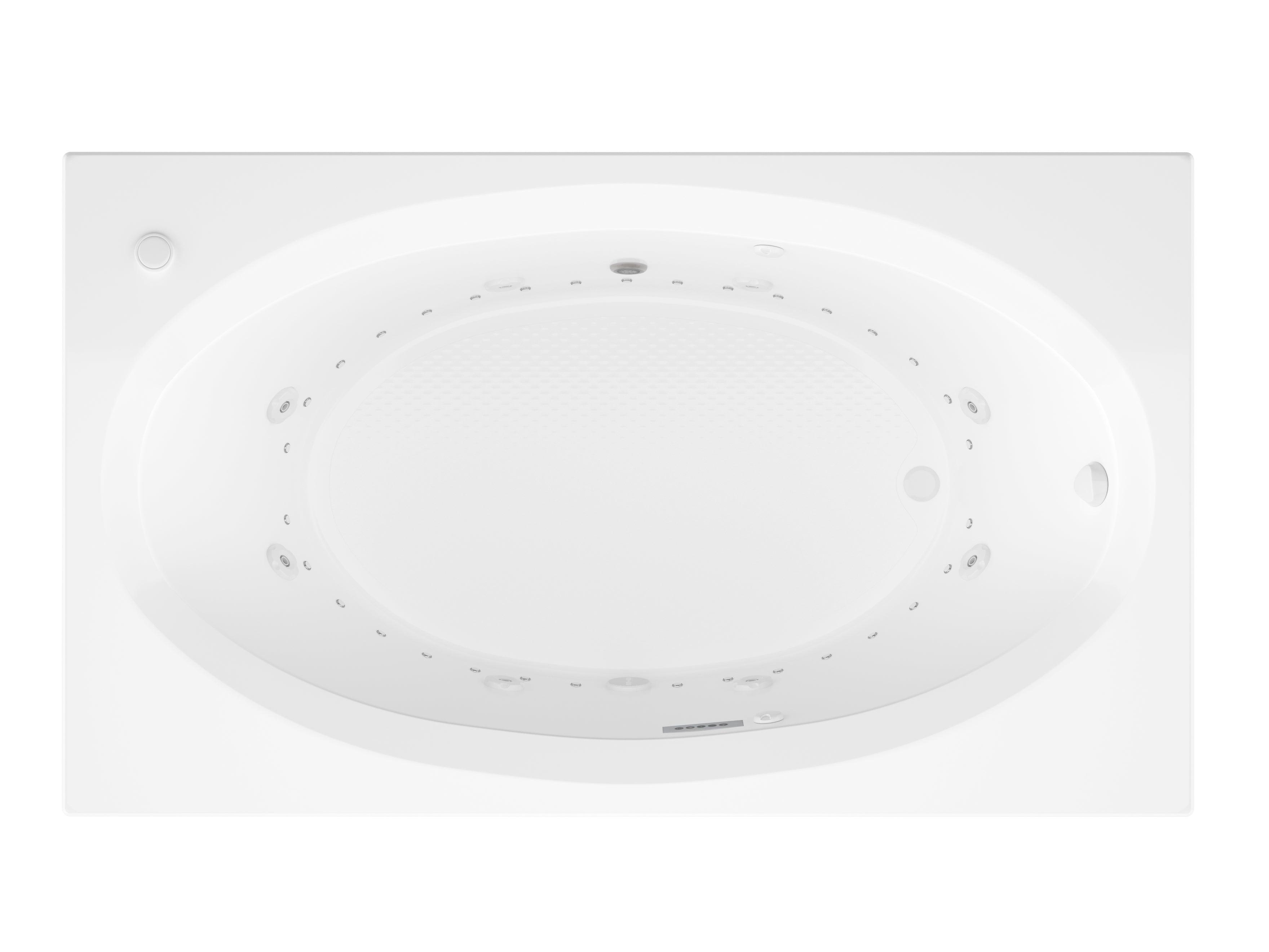 Atlantis Whirlpools Vogue Deluxe Series 42 x 59.625in. Air and Whirlpool Jetted Bathtub in White