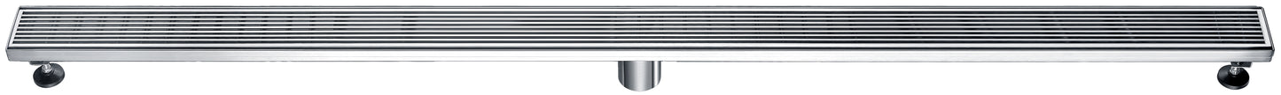 ALFI brand ABLD59D 59" Stainless Steel Linear Shower Drain with Groove Lines