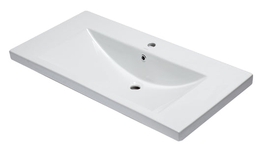 EAGO BH002 White Ceramic 40"x19" Rectangular Drop In Sink