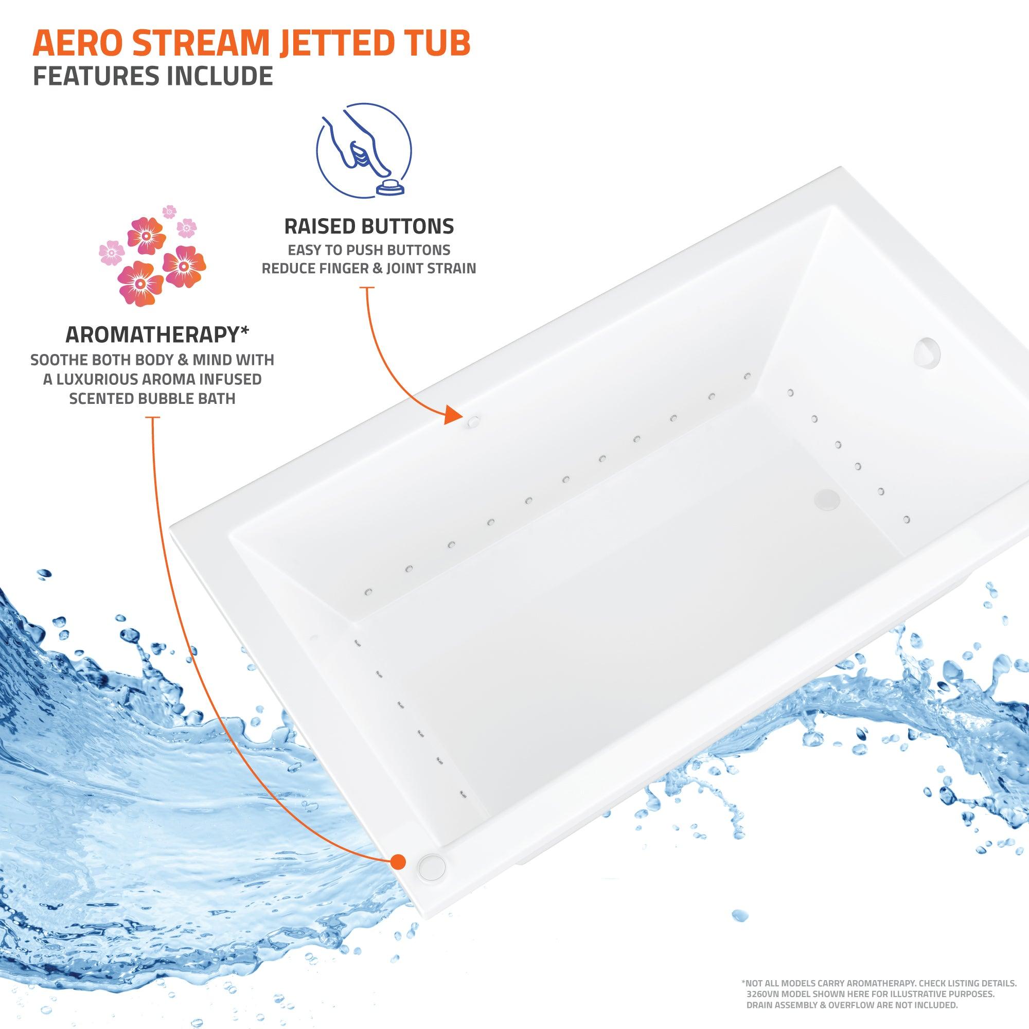 Atlantis Whirlpools Neptune 40 x 60 Rectangular Air Jetted Bathtub