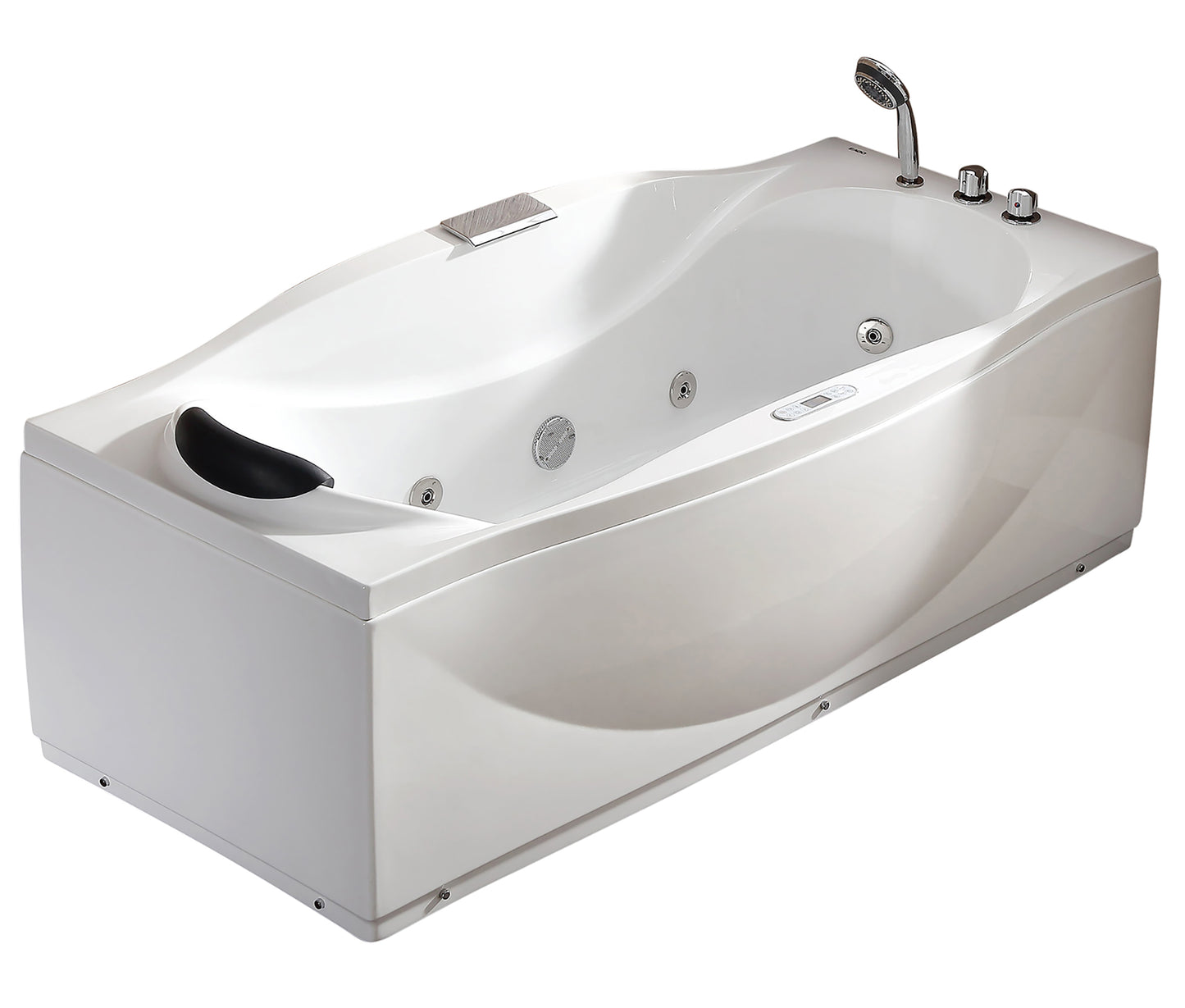 EAGO AM189ETL-R 6 ft Left Drain Acrylic White Whirlpool Bathtub w Fixtures