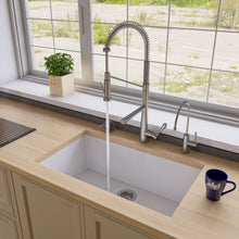 Load image into Gallery viewer, ALFI brand AB3322UM-W White 33&quot; Single Bowl Undermount Granite Composite Kitchen Sink