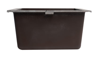 ALFI brand AB1720UM-C Chocolate 17" Undermount Rectangular Granite Composite Kitchen Prep Sink