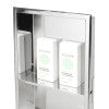 ALFI brand ABN1224-PSS 12 x 24 Polished Stainless Steel Vertical Double Shelf Bath Shower Niche