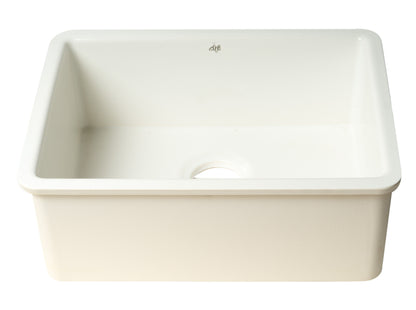 ALFI brand AB2317 23" White Fireclay Undermount Kitchen Sink