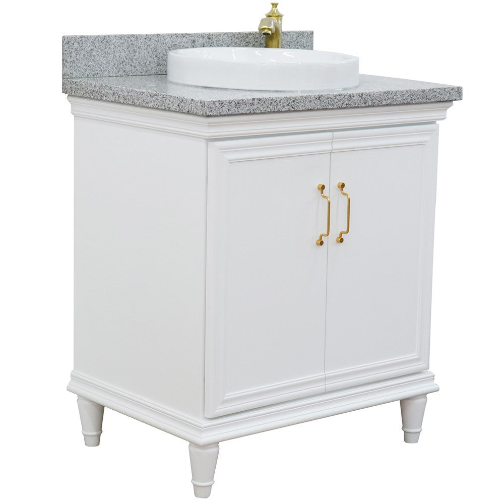 Bellaterra White 31" Wood Single Vanity w/ Counter Top and Sink 400800-31-WH