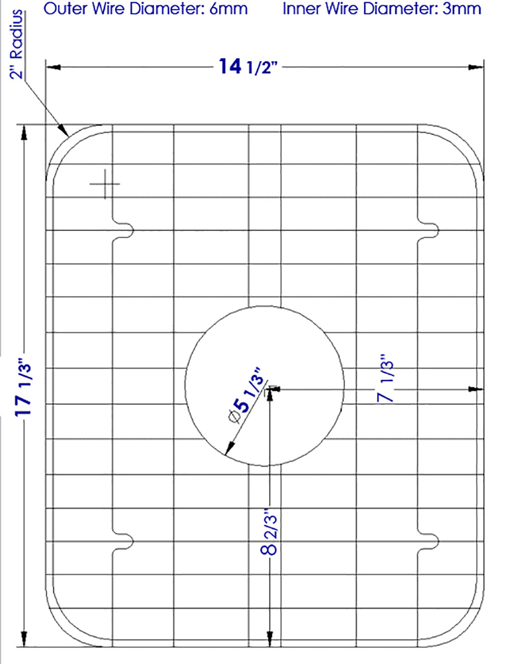 ALFI brand GR538 Solid Stainless Steel Kitchen Sink Grid