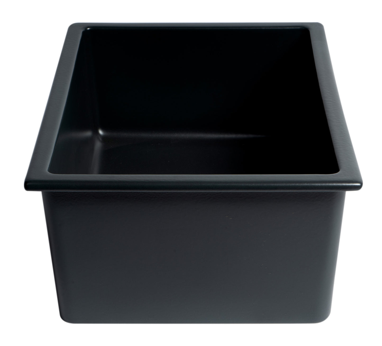 ALFI brand AB2418UD-BM Black Matte 24" x 18" Fireclay Undermount / Drop In Fireclay Kitchen Sink