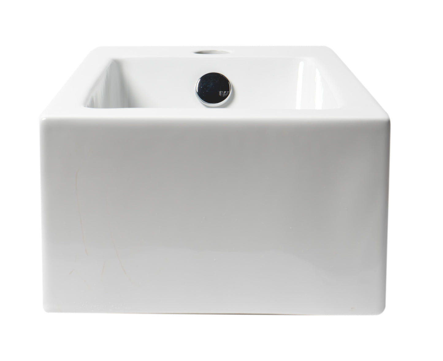 ALFI brand ABC116 White 20" Small Rectangular Wall Mounted Ceramic Sink with Faucet Hole