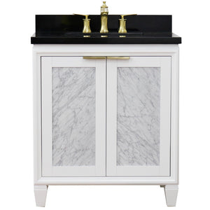 Bellaterra 31" Wood Single Vanity w/ Counter Top and Sink 400990-31-WH-BGR
