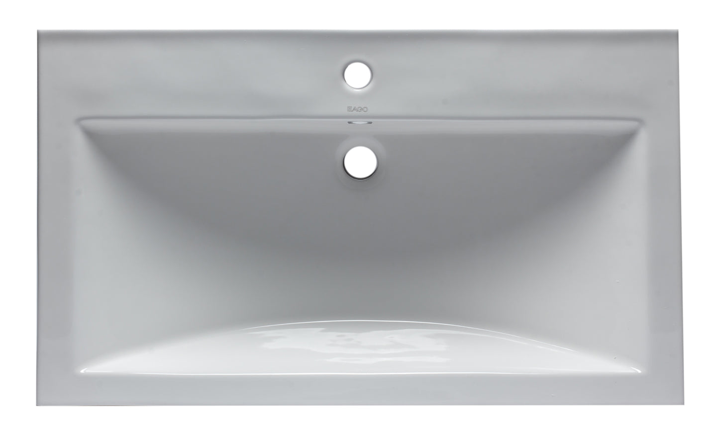 EAGO BH001 White Ceramic 32"x19" Rectangular Drop In Sink