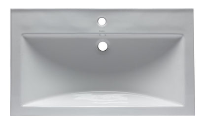 EAGO BH001 White Ceramic 32"x19" Rectangular Drop In Sink