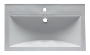 EAGO BH001 White Ceramic 32"x19" Rectangular Drop In Sink