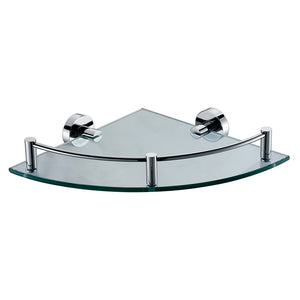 ALFI brand AB9546 Polished Chrome Corner Mounted Glass Shower Shelf Bathroom Accessory