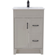 Load image into Gallery viewer, Bellaterra 24&quot; Manufactured Wood Single Rectangular Sink Vanity 9004-24-LG (Light Gray)