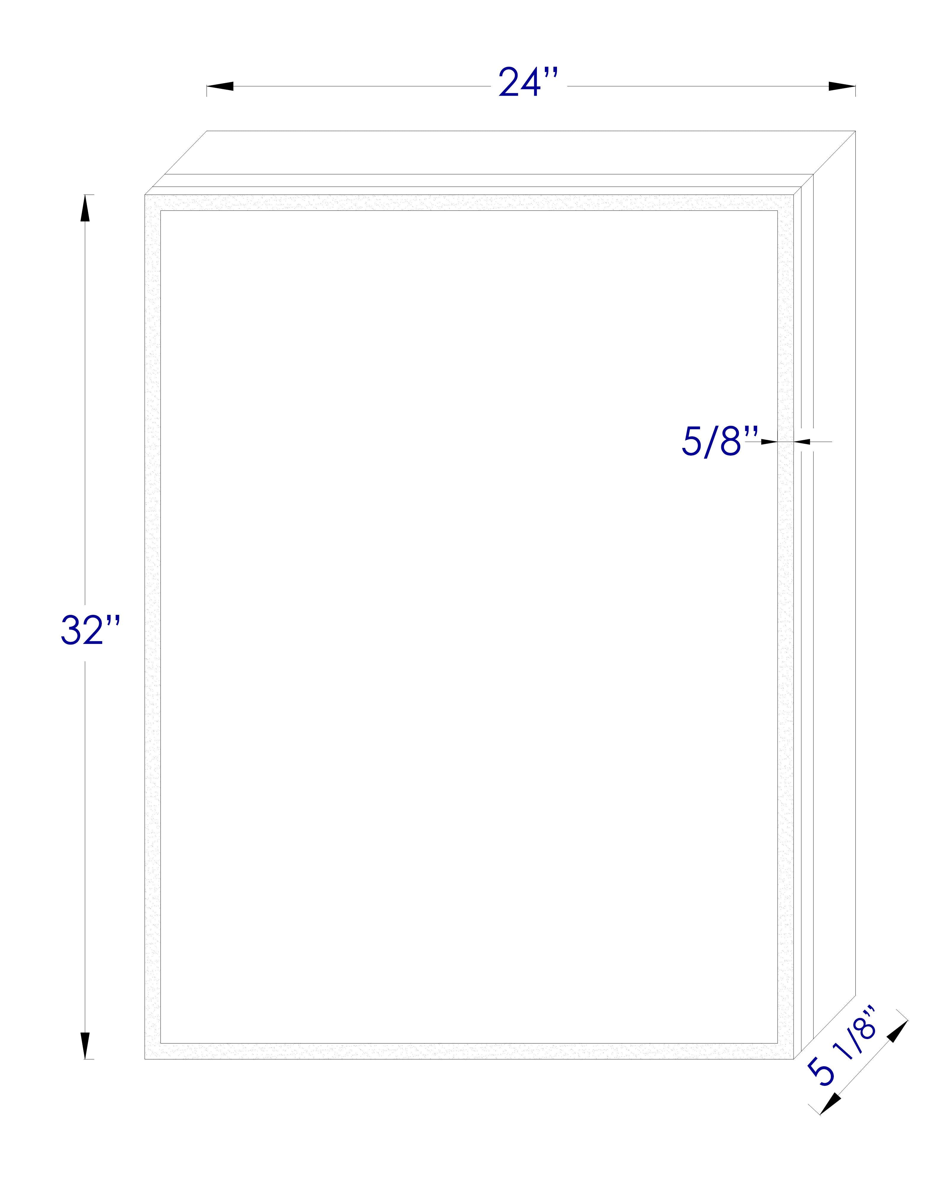 ALFI brand ABMC2432 24" x 32" Single Door LED Light Medicine Cabinet