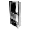 ALFI brand ABN1224-PSS 12 x 24 Polished Stainless Steel Vertical Double Shelf Bath Shower Niche