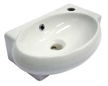 Load image into Gallery viewer, ALFI brand AB107 Small White Wall Mounted Ceramic Bathroom Sink Basin