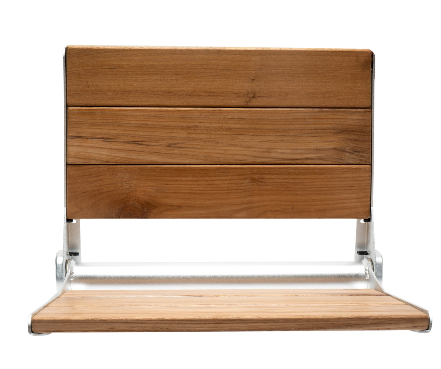 ALFI brand ABS17 17" Folding Teak Wood Shower Seat Bench with Backrest