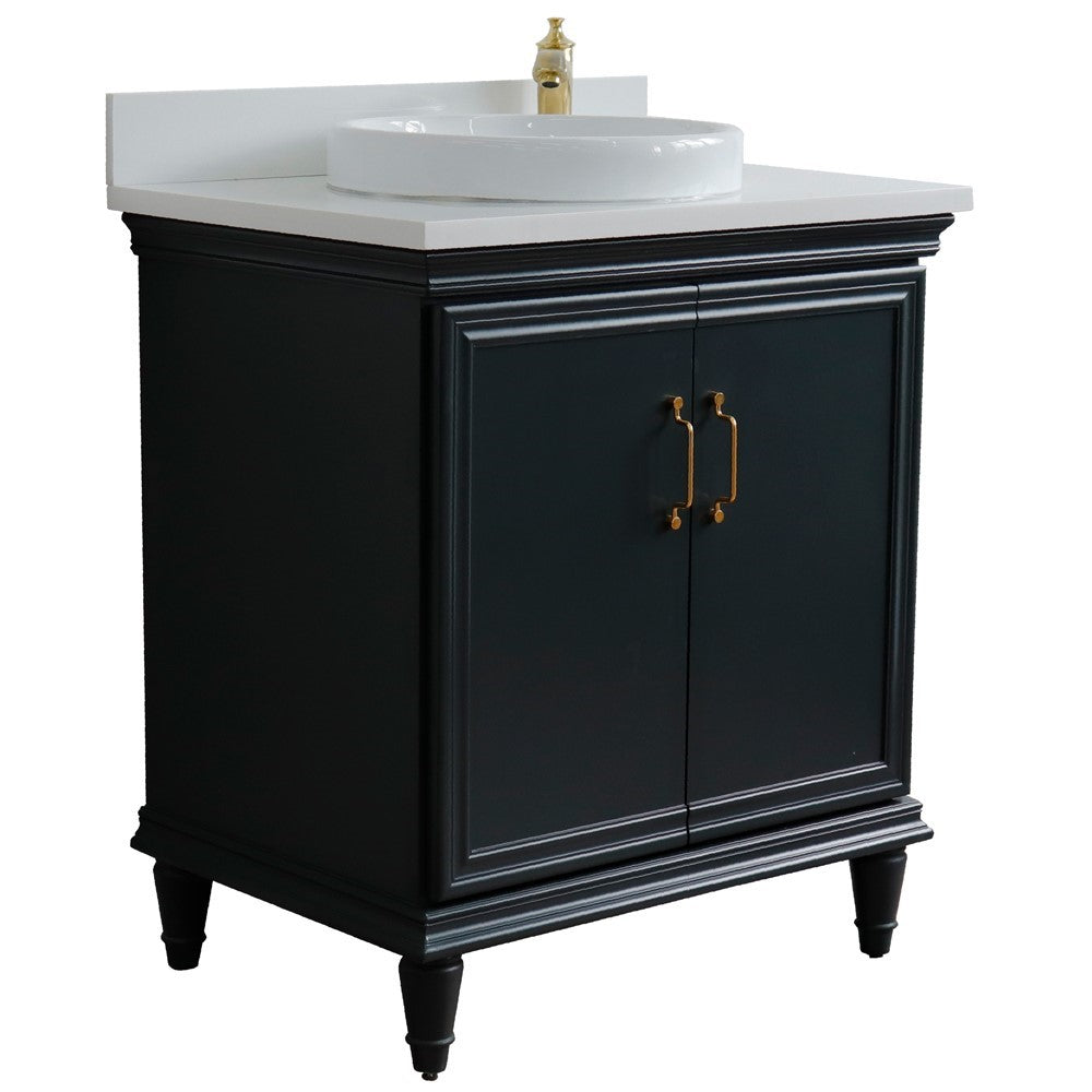 Bellaterra 31" Wood Single Vanity w/ Counter Top and Sink 400800-31-DG-WERD