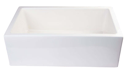 ALFI brand AB3018SB-B  30" Biscuit Smooth Apron Thick Wall Fireclay Single Bowl Farm Sink