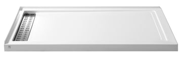 Field Series 36 in. x 60 in. Double Threshold Shower Base in White