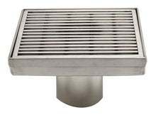 Load image into Gallery viewer, ALFI brand ABSD55D 5&quot; x 5&quot; Square Stainless Steel Shower Drain with Groove Lines