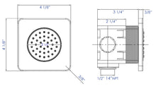 Load image into Gallery viewer, ALFI brand AB3801-BN Brushed Nickel Flush Mounted Shower Body Spray