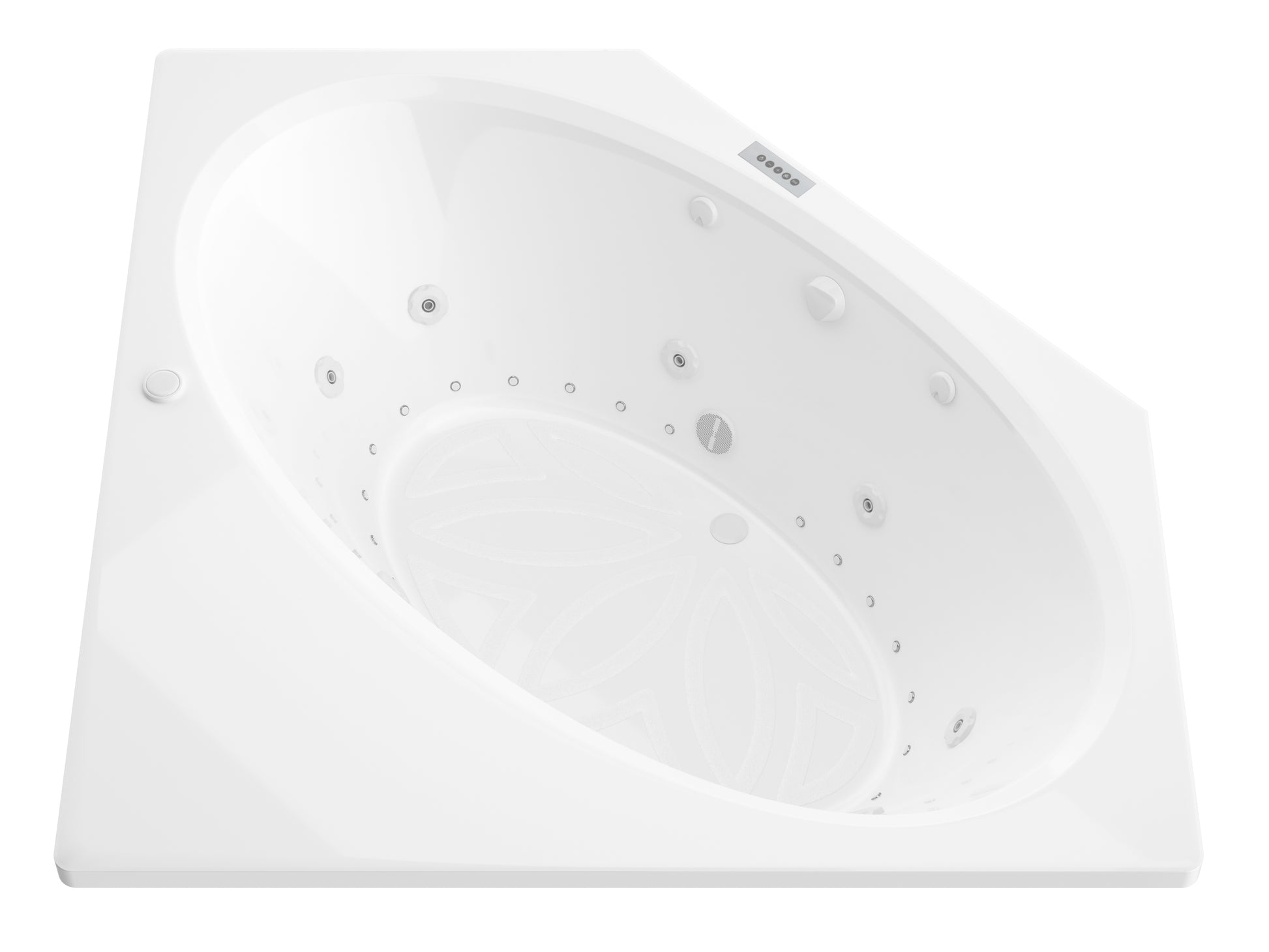 Atlantis Whirlpools Venus Deluxe Series 62.125 x 82.5in. Air and Whirlpool Jetted corner Bathtub in White