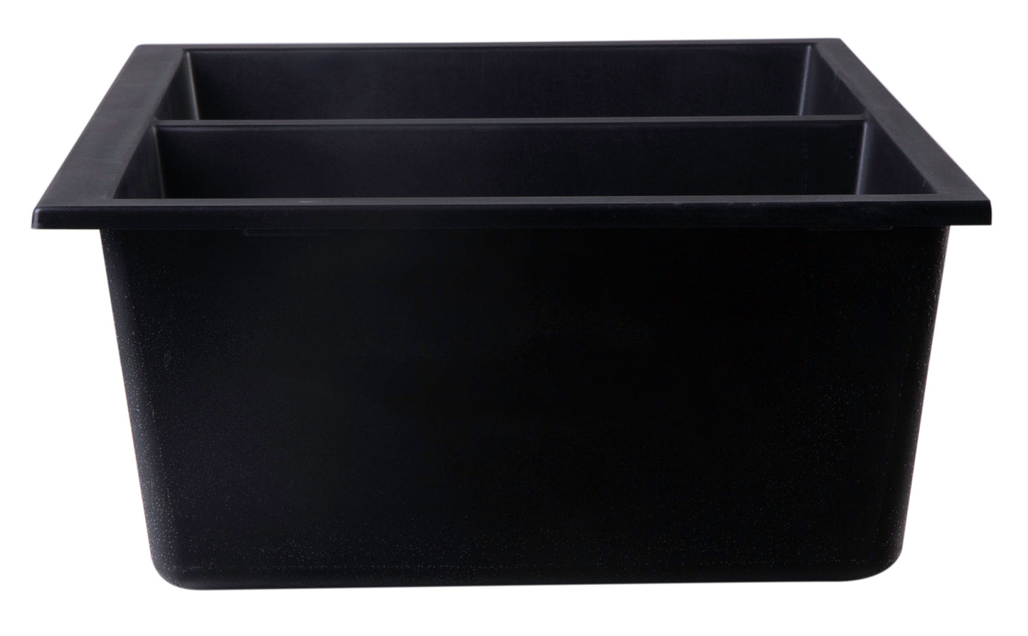 ALFI brand AB3420UM-BLA Black 34" Undermount Double Bowl Granite Composite Kitchen Sink