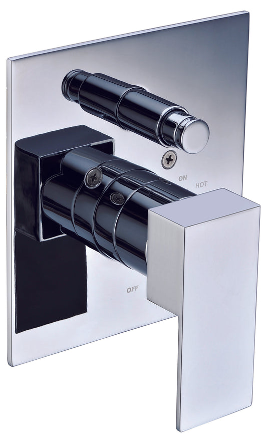 ALFI brand AB6801-PC Polished Chrome Modern Square Pressure Balanced Shower Mixer with Diverter