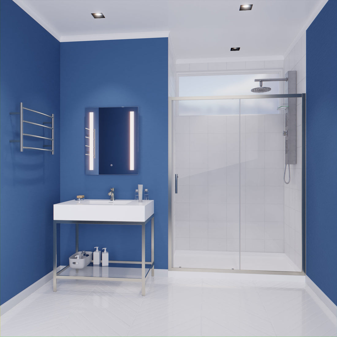 Halberd 60 in. x 72 in. Framed Shower Door with TSUNAMI GUARD
