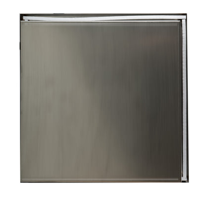 ALFI brand ABN1616-BSS 16 x 16 Brushed Stainless Steel Square Single Shelf Bath Shower Niche