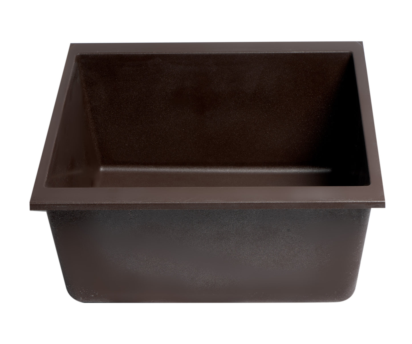 ALFI brand AB1720UM-C Chocolate 17" Undermount Rectangular Granite Composite Kitchen Prep Sink