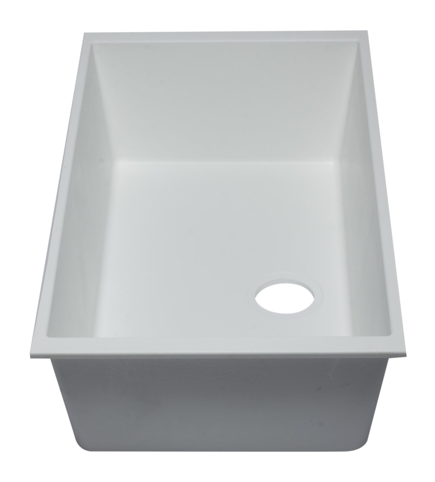 ALFI brand AB3322UM-W White 33" Single Bowl Undermount Granite Composite Kitchen Sink