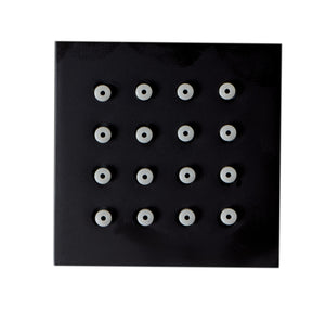 ALFI brand AB3820-BM Black Matte 2" Square Adjustable Shower Body Spray