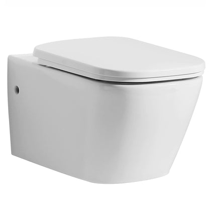 EAGO WD390 White Modern Ceramic Wall Mounted Toilet Bowl