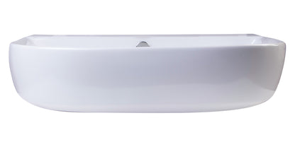 ALFI brand AB111  24" White D-Bowl Porcelain Wall Mounted Bath Sink