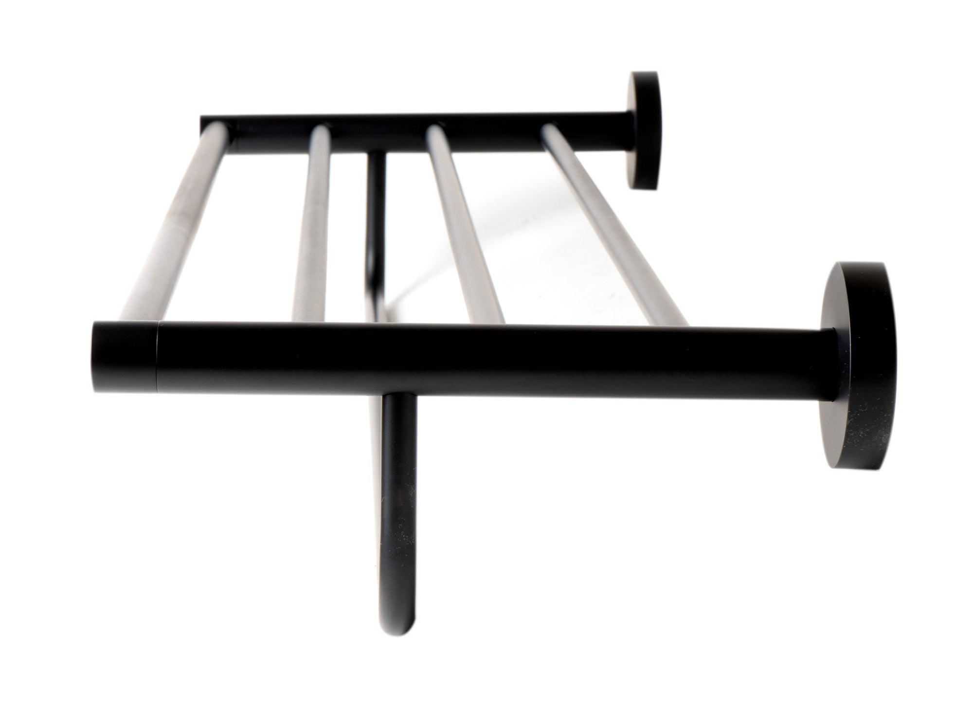 ALFI brand AB9538-BM Black Matte 26" Towel Bar & Shelf