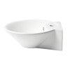 ALFI brand ABC113 White 17" Round Wall Mounted Ceramic Sink with Faucet Hole