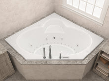 Load image into Gallery viewer, Atlantis Whirlpools Sublime Deluxe Series 61.625 x 82in. Air and Whirlpool Jetted corner Bathtub in White