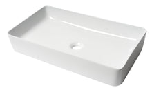 Load image into Gallery viewer, ALFI brand ABC902-W White 24&quot; Modern Rectangular Above Mount Ceramic Sink
