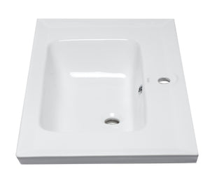 EAGO BH003 White Ceramic 32"x19" Rectangular Drop In Sink