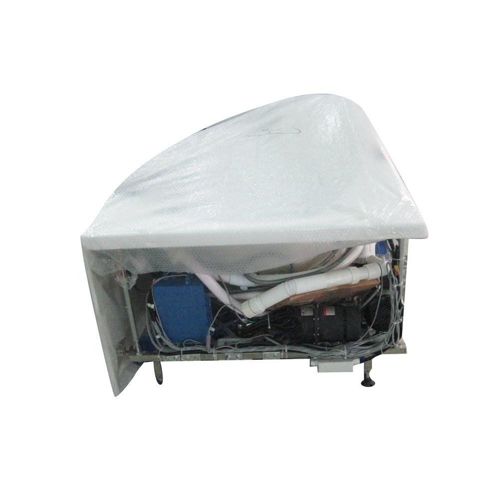 EAGO AM198ETL-L 5 ft Clear Rounded Left Corner Acrylic Whirlpool Bathtub